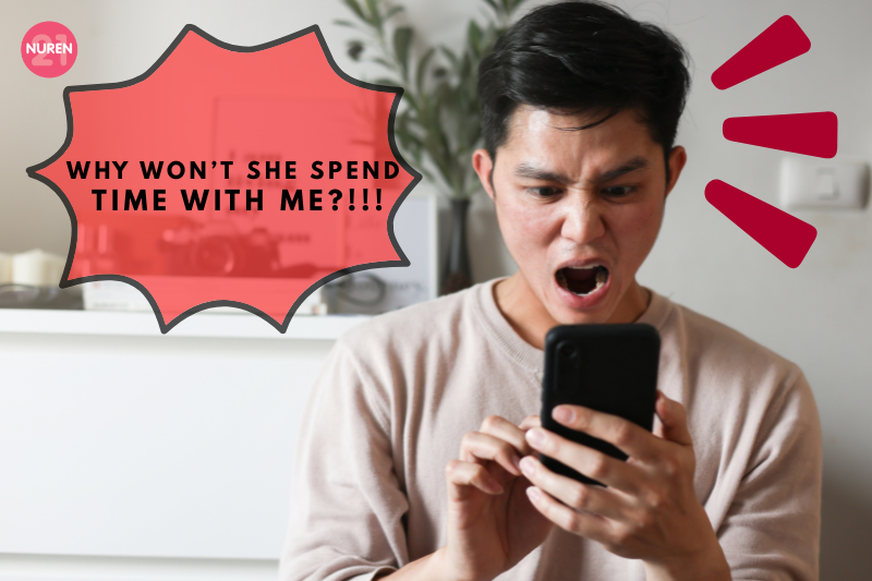 guy angry over slow text response