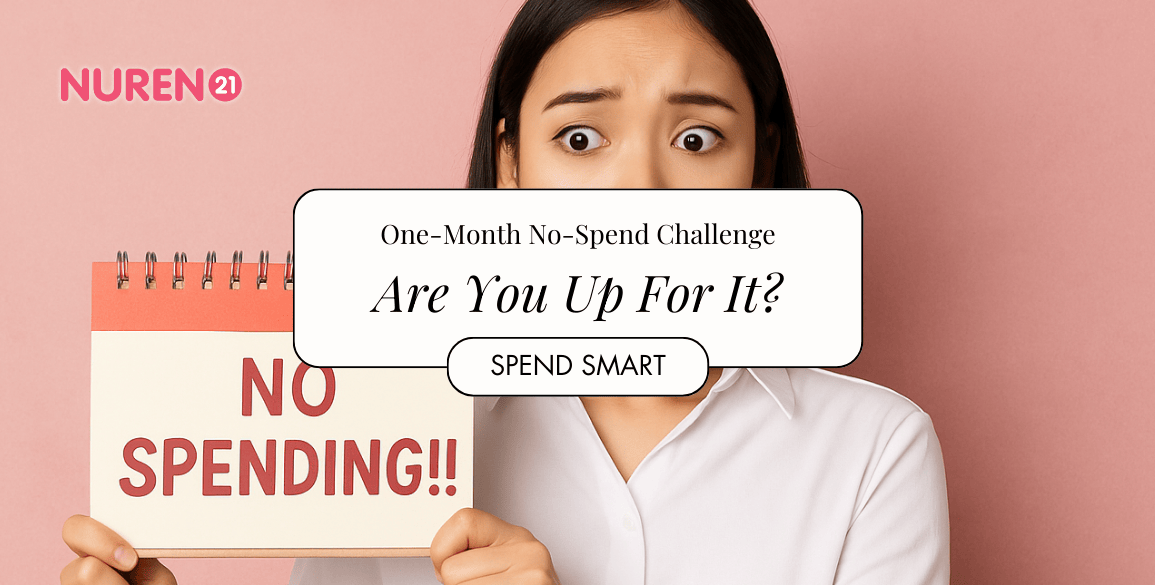 girl in isolated pink background shocked unable to spend money