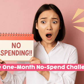 girl in isolated pink background shocked unable to spend money