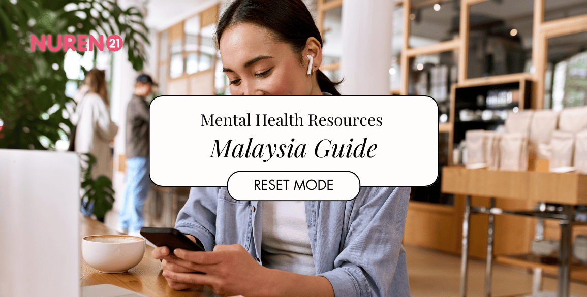 Girls’ Guide to Mental Health Resources in Malaysia Image of Girl looking at the phone sitting at the cafe