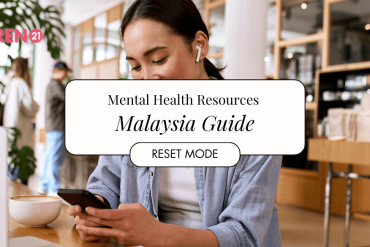 Girls’ Guide to Mental Health Resources in Malaysia Image of Girl looking at the phone sitting at the cafe