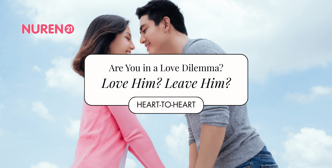 Young beautiful asian woman and man laugh against the dark blue sky with clouds