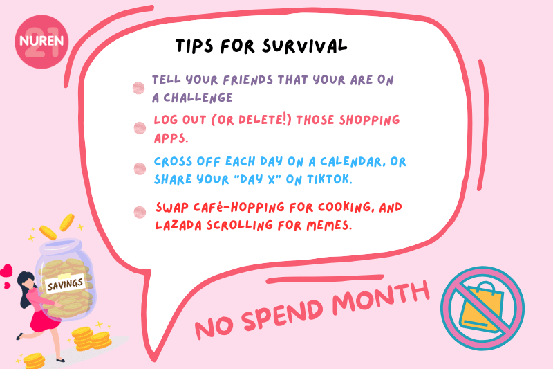 Tips for survival during no spend month