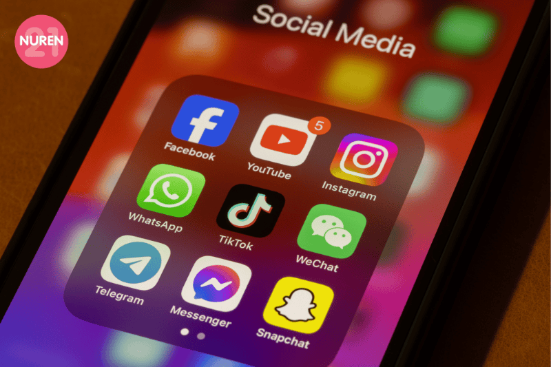 social media interface on iphone