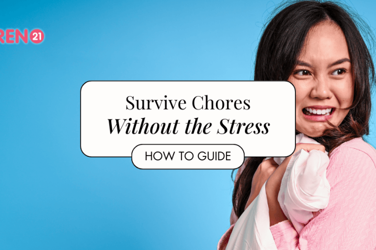 image of woman looking grossed out and tired