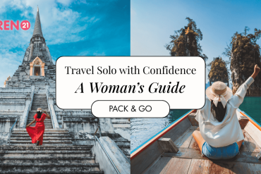 image of solo woman traveler