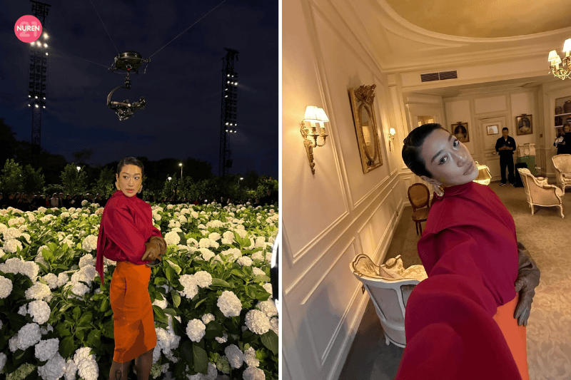 Peggy Gou wearing striking outfit for Paris Fashion week SS26