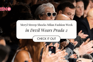 Meryl Streep shooting The Devil Wears Prada at Milan Fashion Week