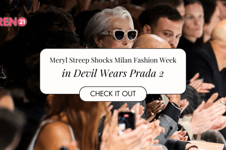 Meryl Streep shooting The Devil Wears Prada at Milan Fashion Week