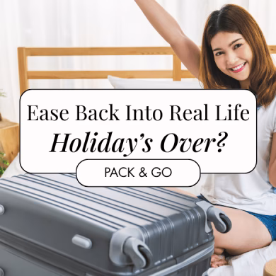 traveler ready to go abroad solo trip packed luggage showing excitement