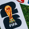 ATLANTA, USA, APRIL 20, 2026: Detail of FIFA World Cup 2026 Official Match Ball Texture on Professional Pitch