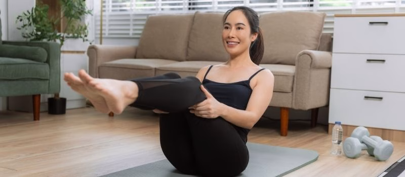 Healthy woman workout at home, exercise, fit, doing yoga, home fitness concept. healthy lifestyle.