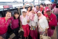 women in pink in solidarity for breast cancer awareness